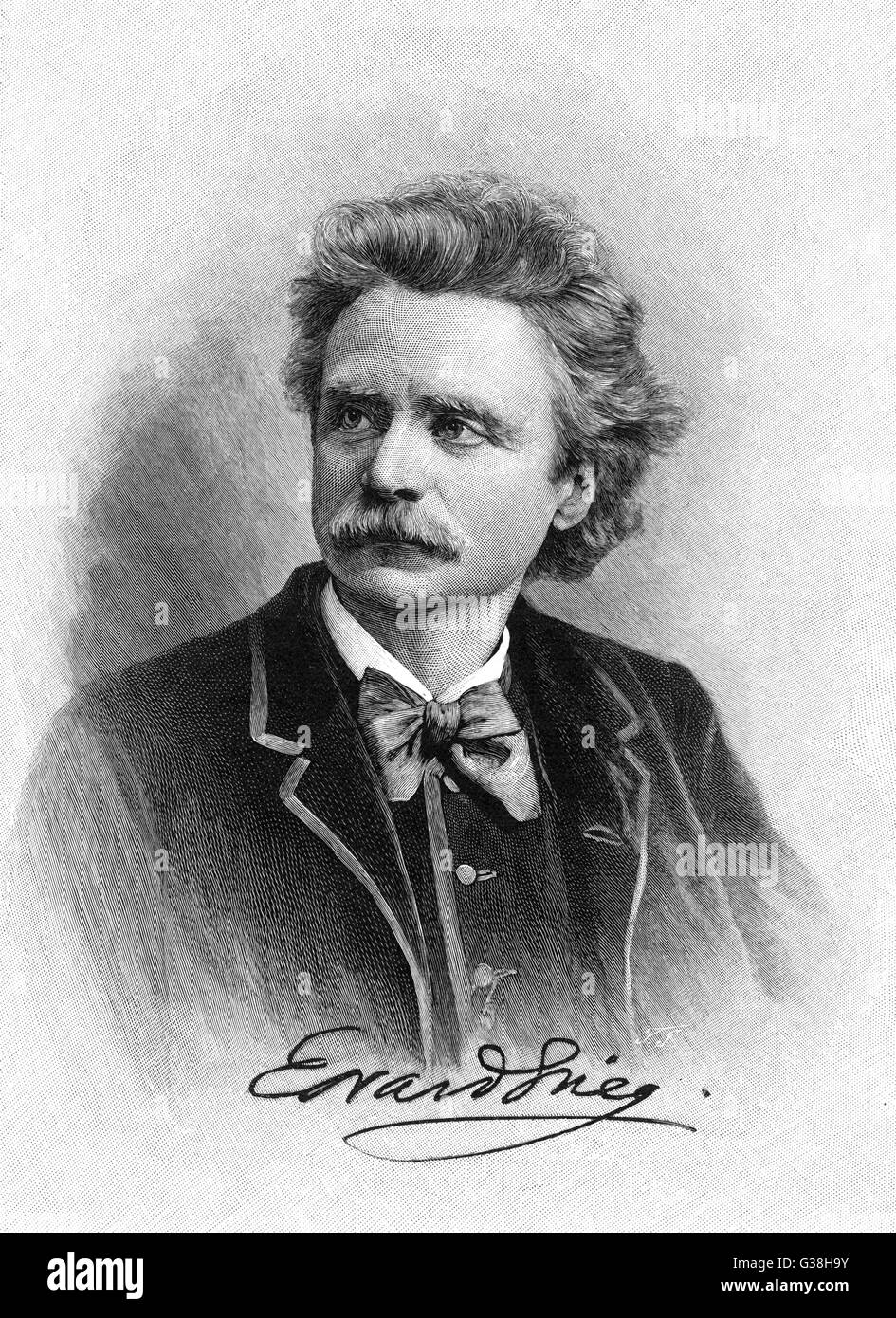 EDVARD HAGERUP GRIEG Norwegian musician Date: 1843 - 1907 Stock Photo ...