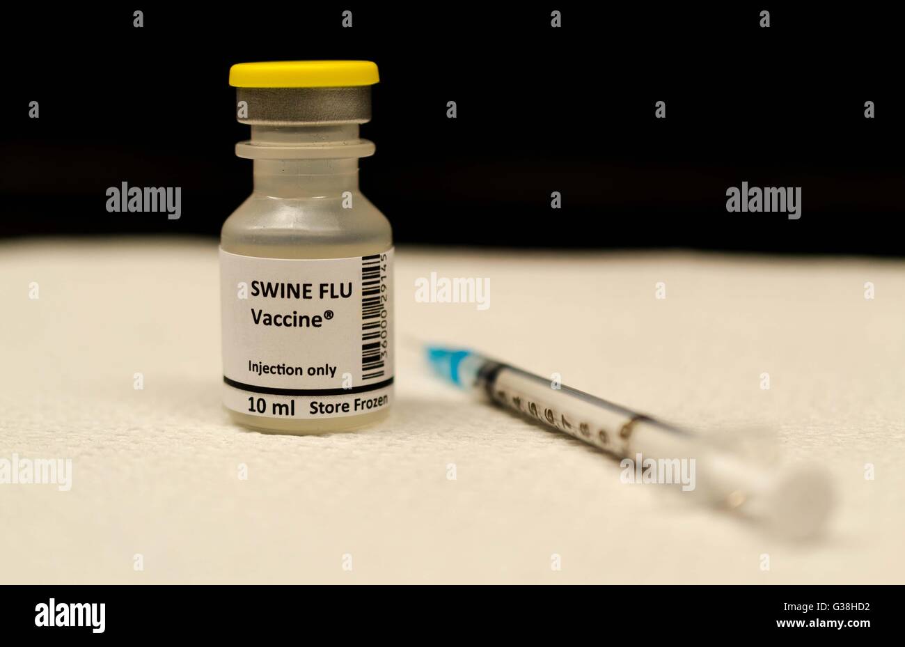 Swine flu vaccine Stock Photo