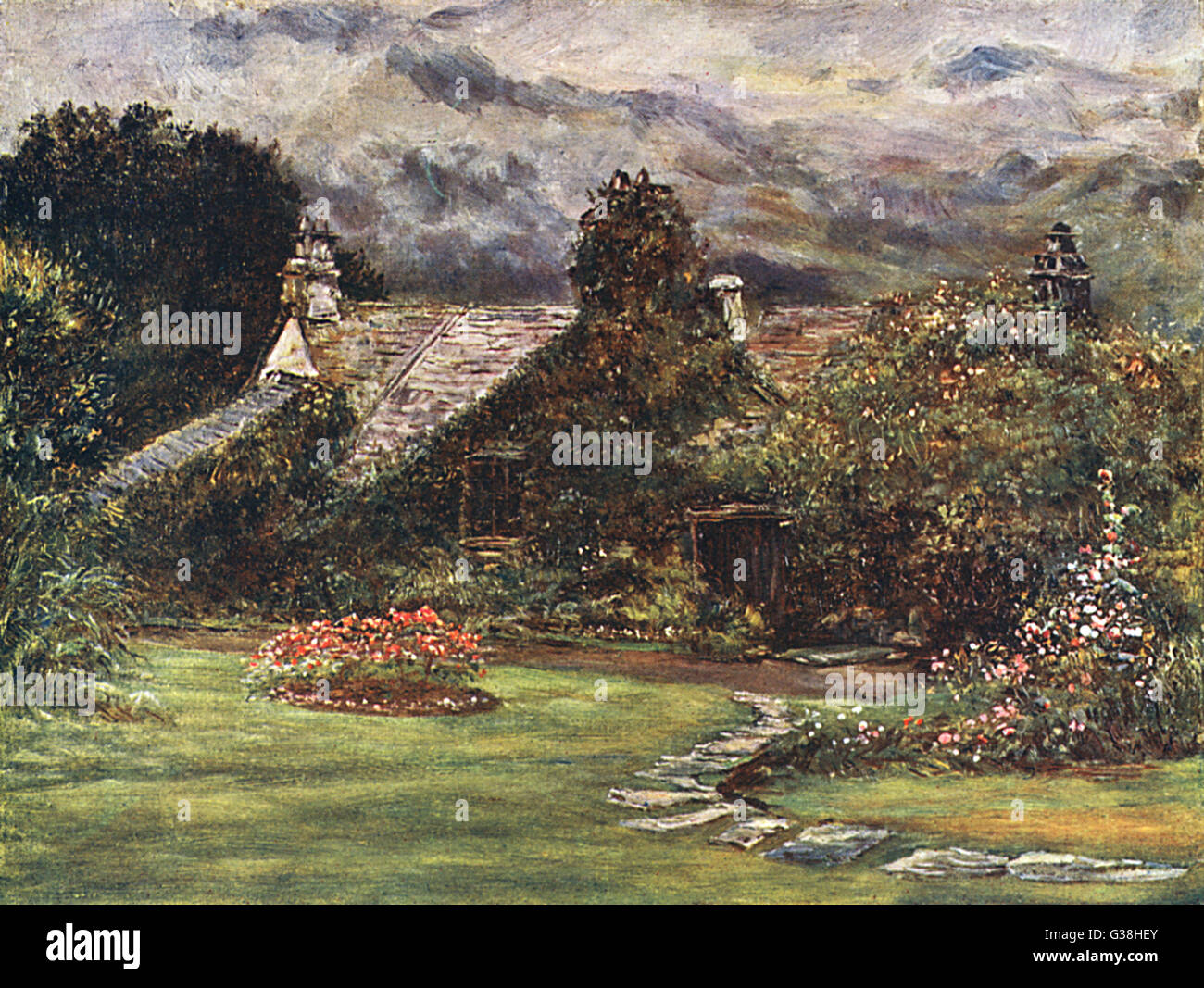 William Wordsworth His Home Dove Cottage In Grasmere Date Stock