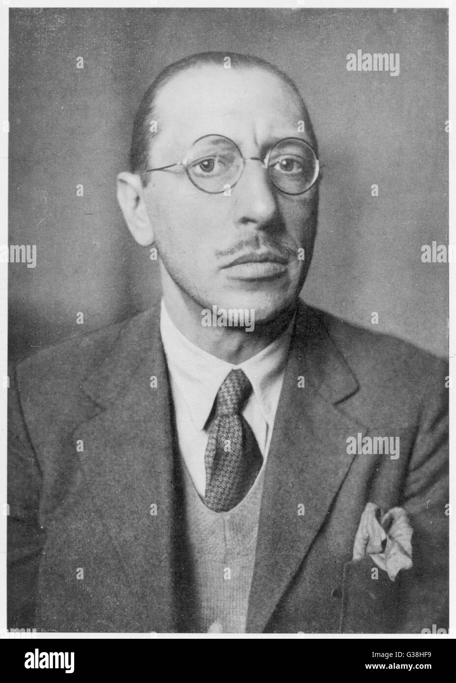 Russian musician, Igor Stravinsky (1882-1971). Stock Photo