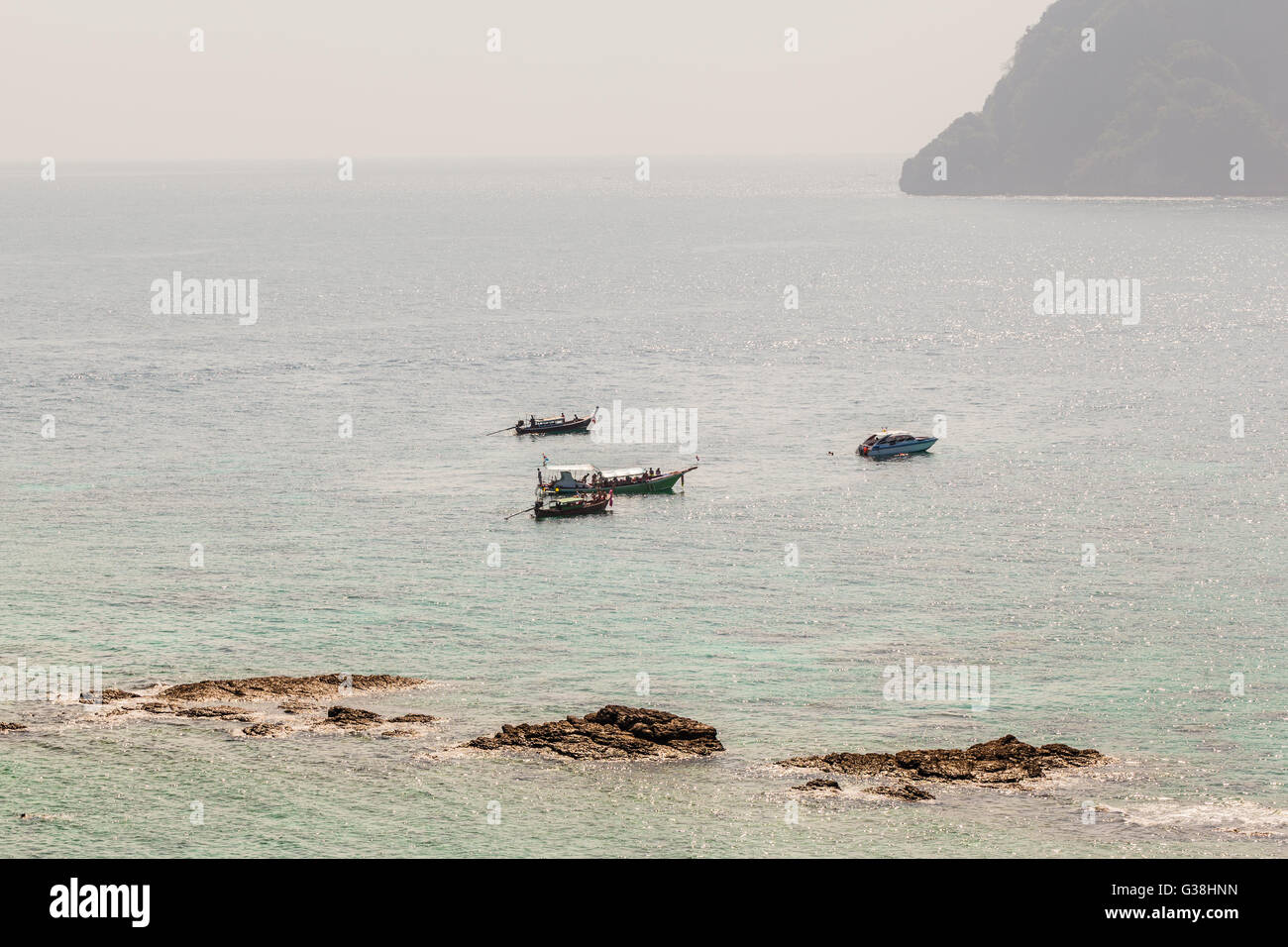 a beautiful seascape shot on a tropical beach in Phi Phi Island, Thailand, in the Andaman sea Stock Photo