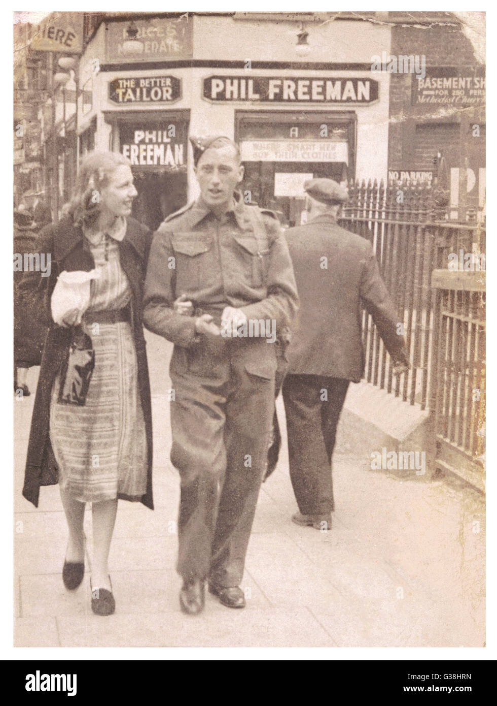WW2 WARTIME ROMANCE 1940 Stock Photo