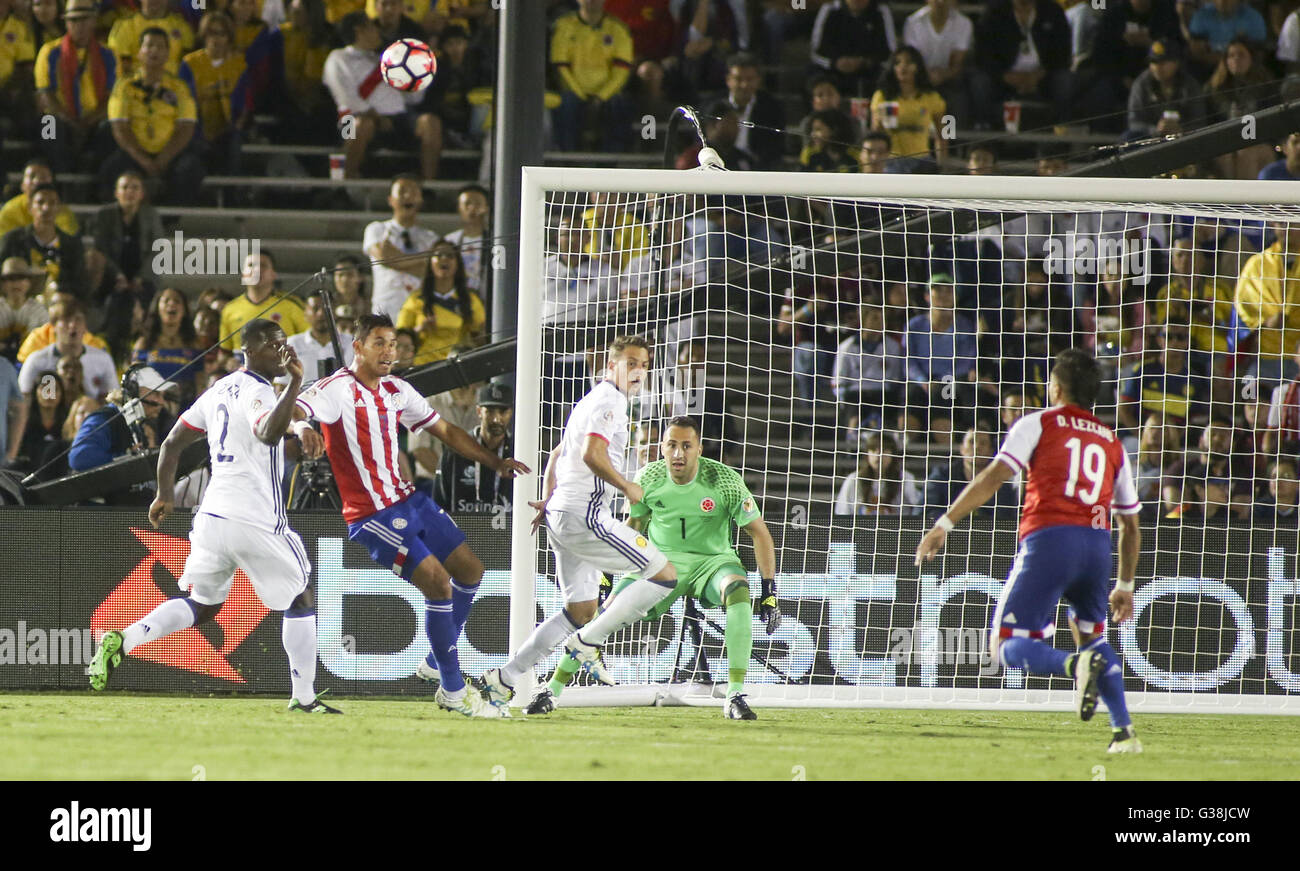 Los Angeles, California, USA. 7th June, 2016. Colombia goalkeeper David Ospina #1 in actions during the Copa America soccer match between Colombia and Paraguay at Rose Bowl in Pasadena, California, June 7, 2016. Colombia won 2-1. © Ringo Chiu/ZUMA Wire/Alamy Live News Stock Photo