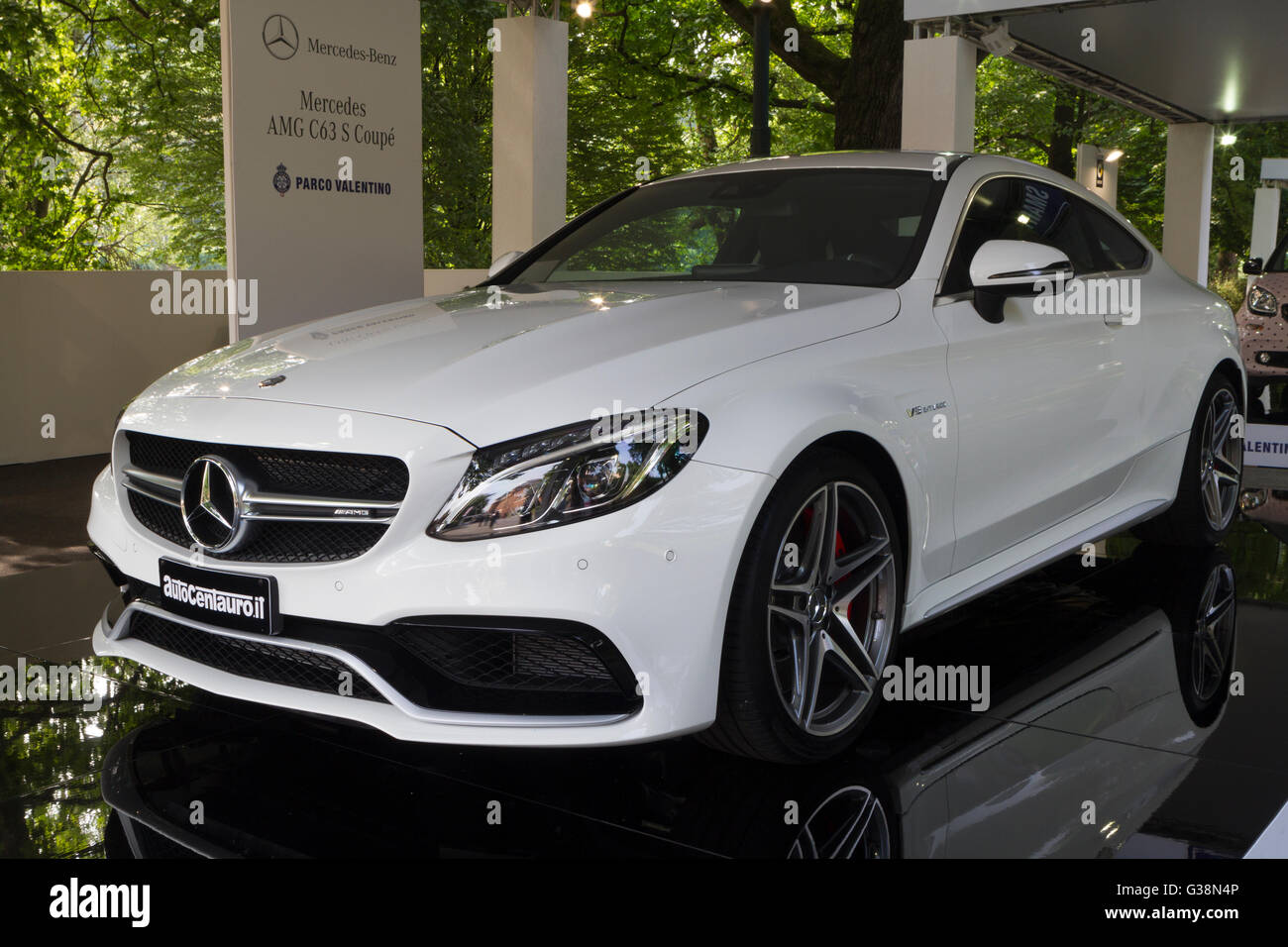 Turin, Italy, 8th June 2016. A Mercedes AMG C63 S Coupe Stock Photo