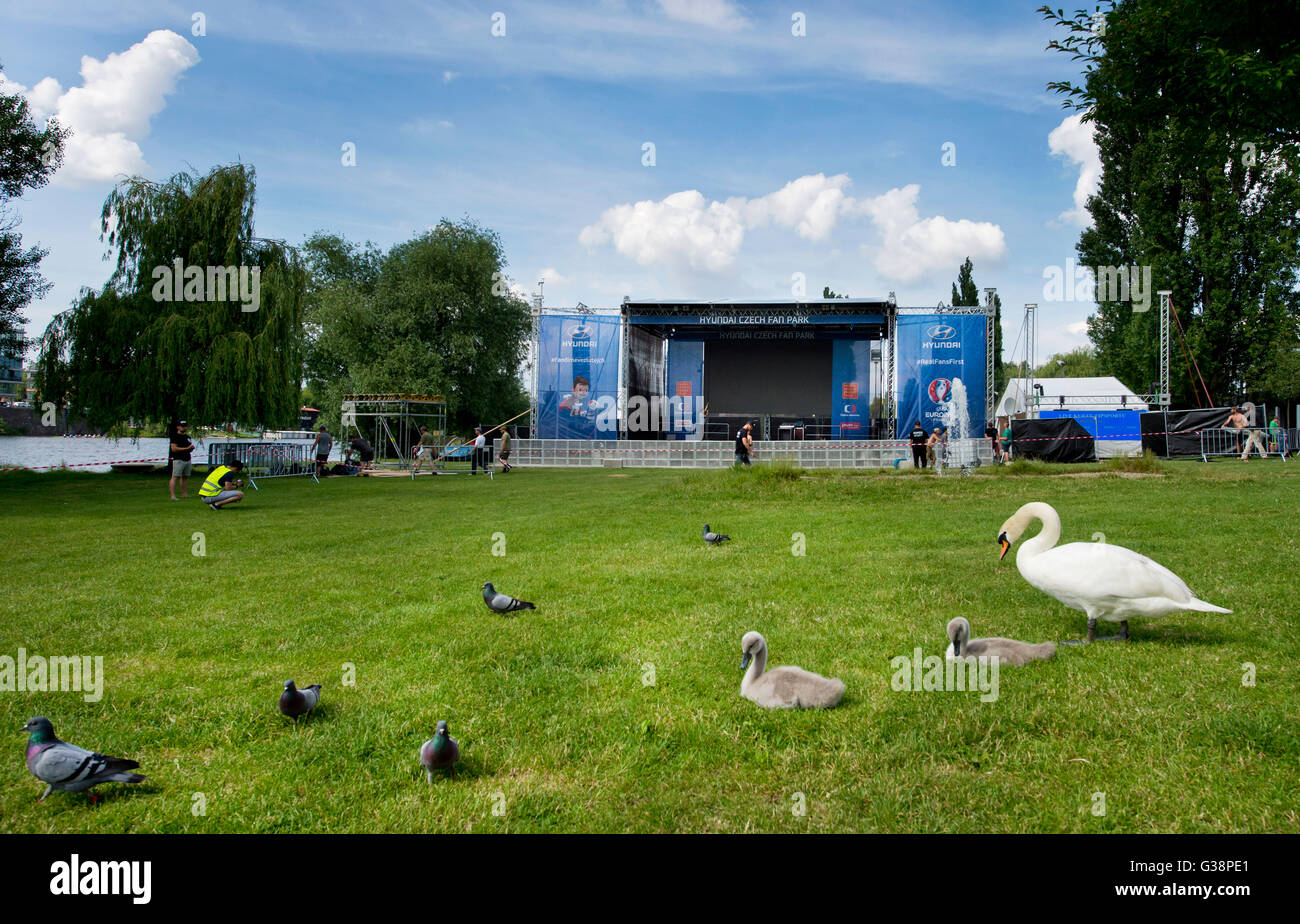 Prague, Czech Republic. 09th June, 2016. Hyundai Czech Fan Park Praha