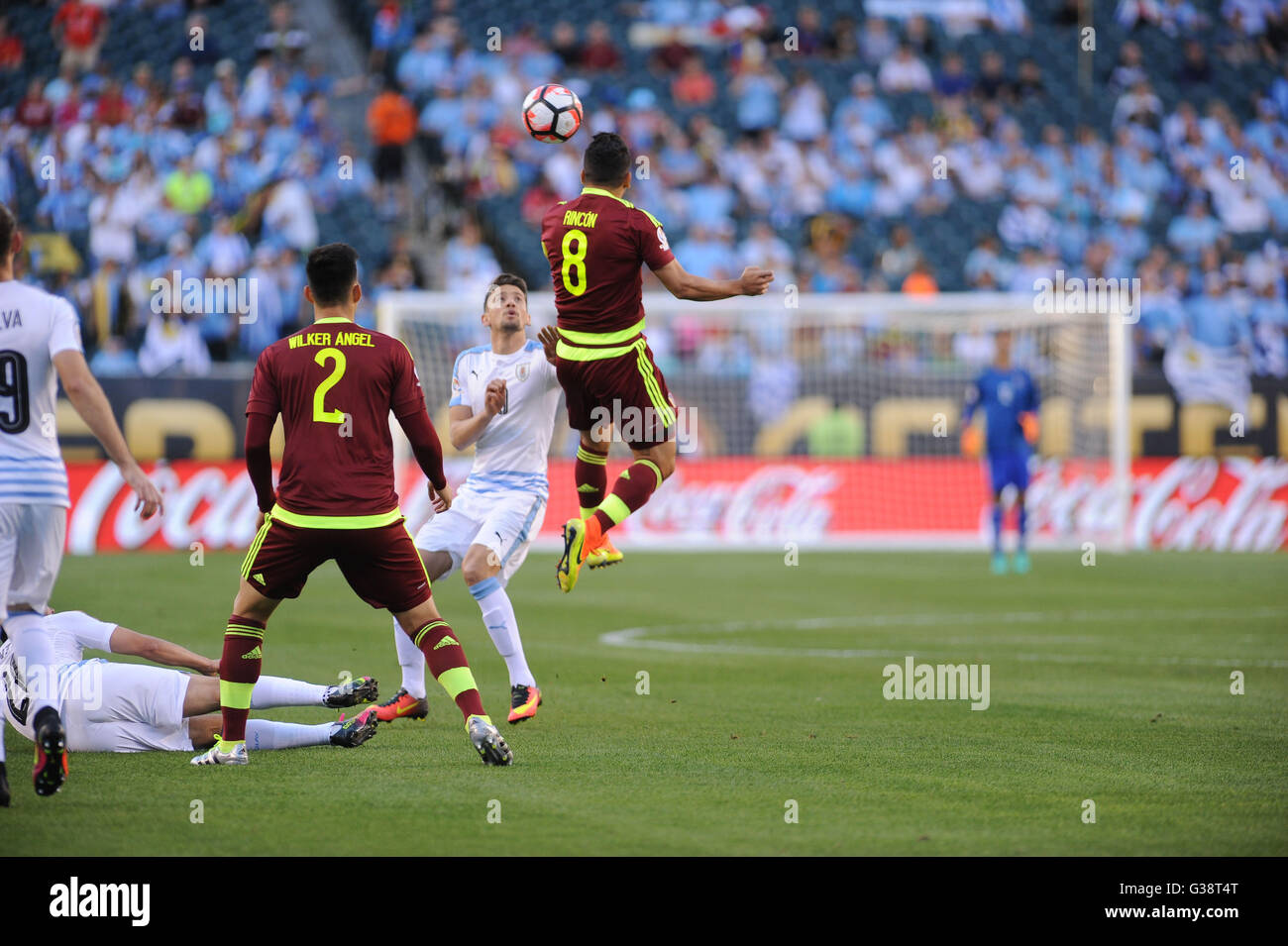 Philadelphia, Pennsylvania, USA. 9th June, 2016. TOMAS RINCON (8) of Venezuela in action against Uruguay during the Copa America match held at Lincoln Financial Field in Philadelphia Pa Credit:  Ricky Fitchett/ZUMA Wire/Alamy Live News Stock Photo