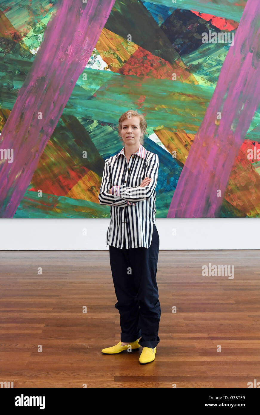 Baden-Baden, Germany. 09th June, 2016. Artist Katharina Grosse 