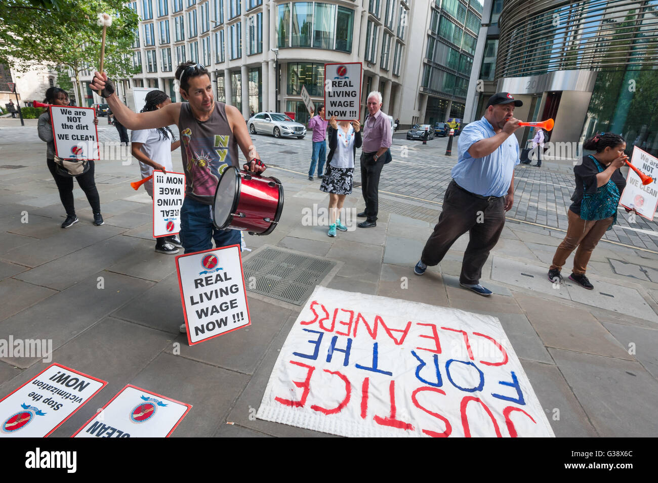 Cleaners and allied independent workers hires stock photography and
