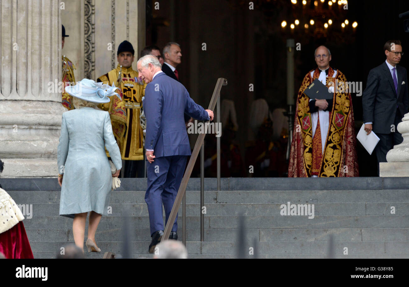 Prince Charles at National Service of Thanksgiving to mark Queen