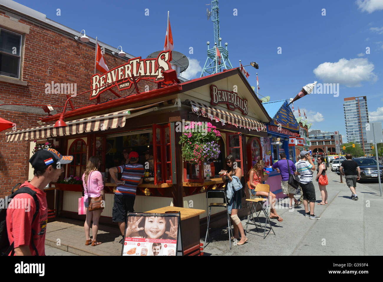 Imbiss, Beavertails, Byward Market Square, Ottawa, Ontario, Kanada Stock Photo