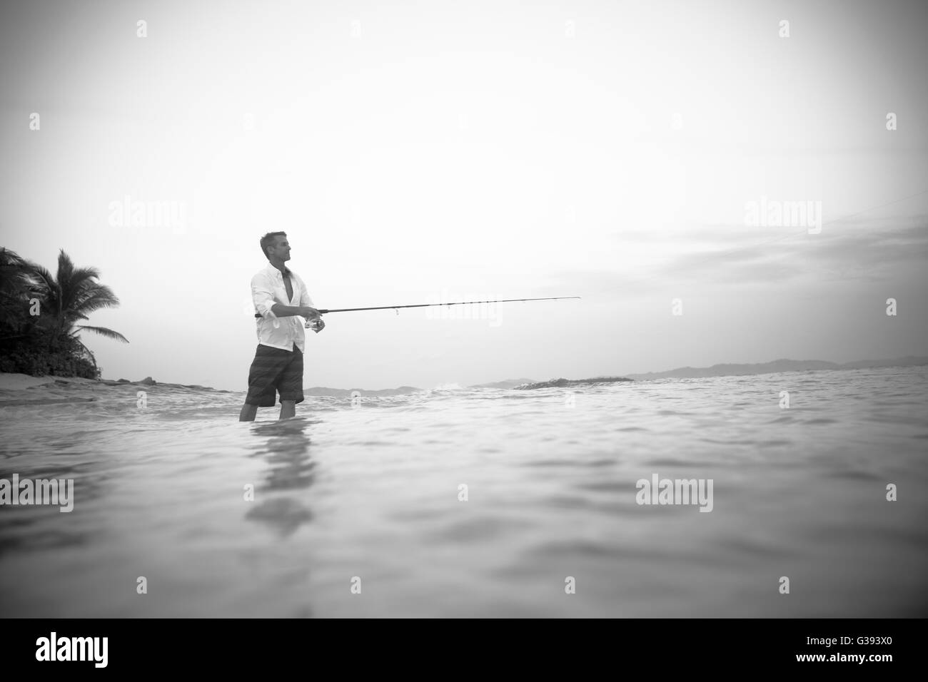 Fiji sunrise Black and White Stock Photos & Images - Alamy