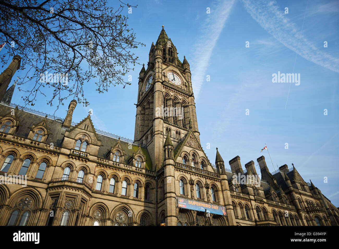 Manchester town hall detail  Architect  property properties building development structure property architectural design stunnin Stock Photo