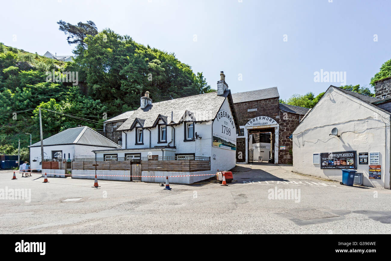 Tobermory Whisky Distillery in Tobermory Mull Scotland Stock Photo