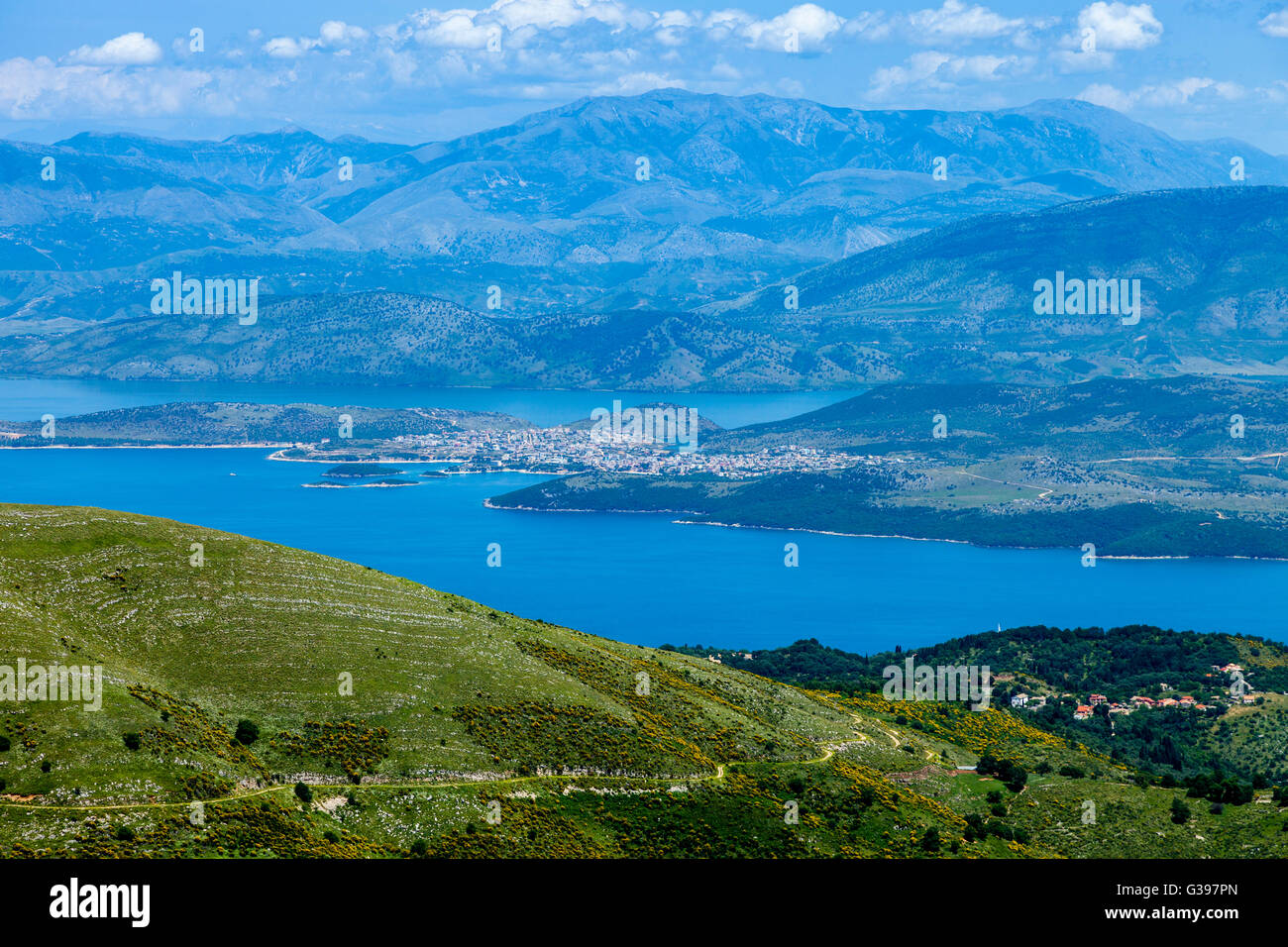 The Views From Mount Pantokrator, Corfu Island, Greece Stock Photo