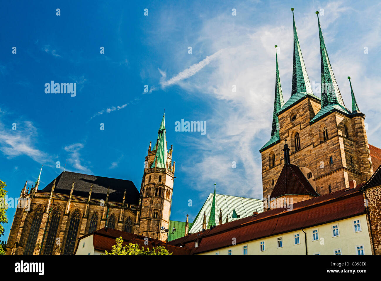 Erfurt, Domplatz; Cathedral square Stock Photo