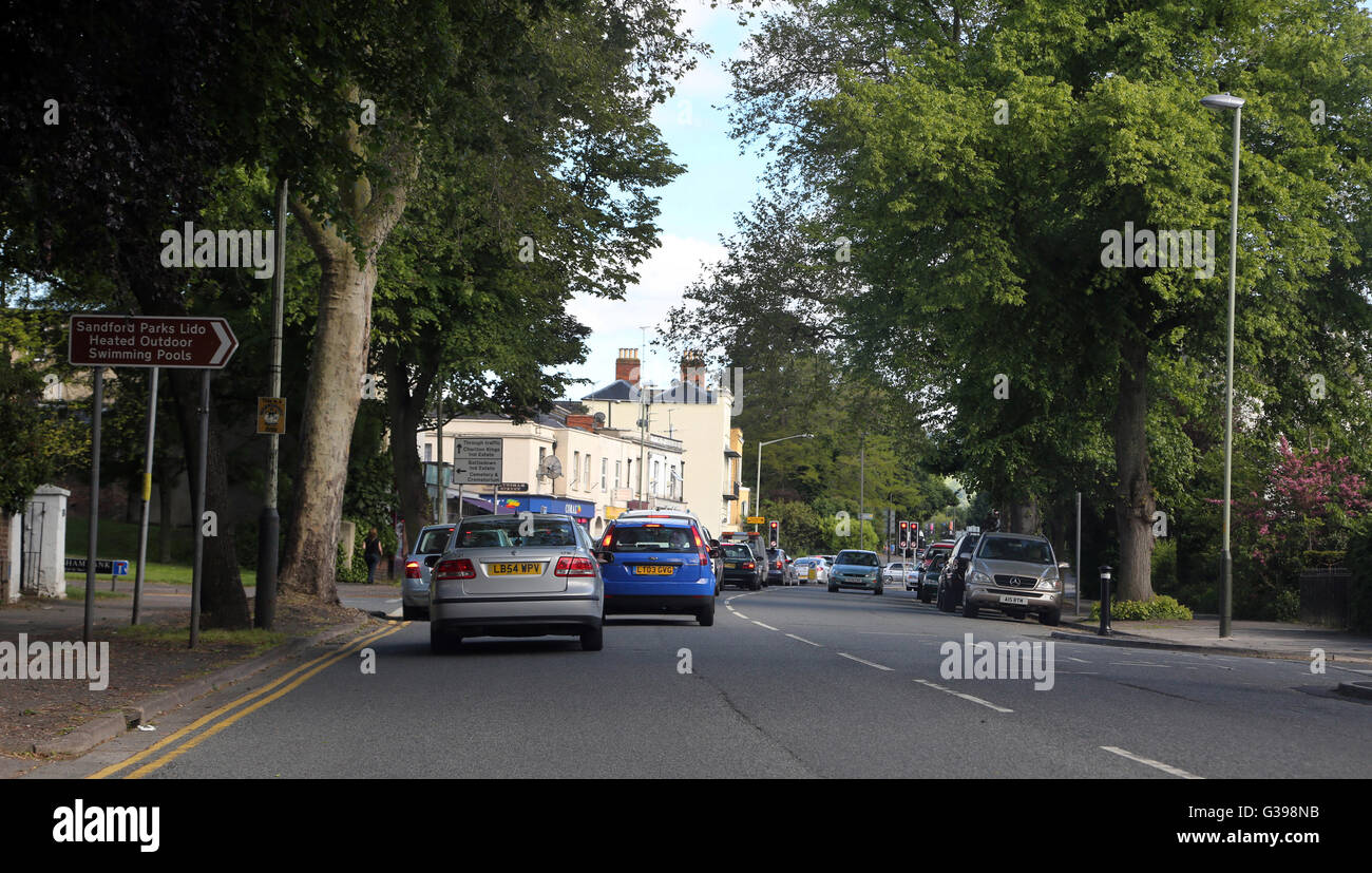 Cheltenham Gloucestershire England Keynsham Street Traffic Stock Photo
