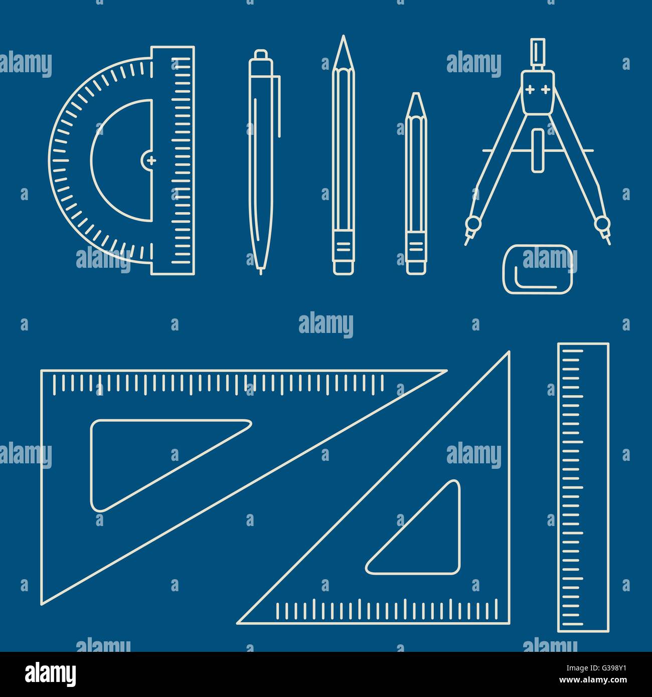 Vector drawing equipment Stock Vector Image & Art Alamy