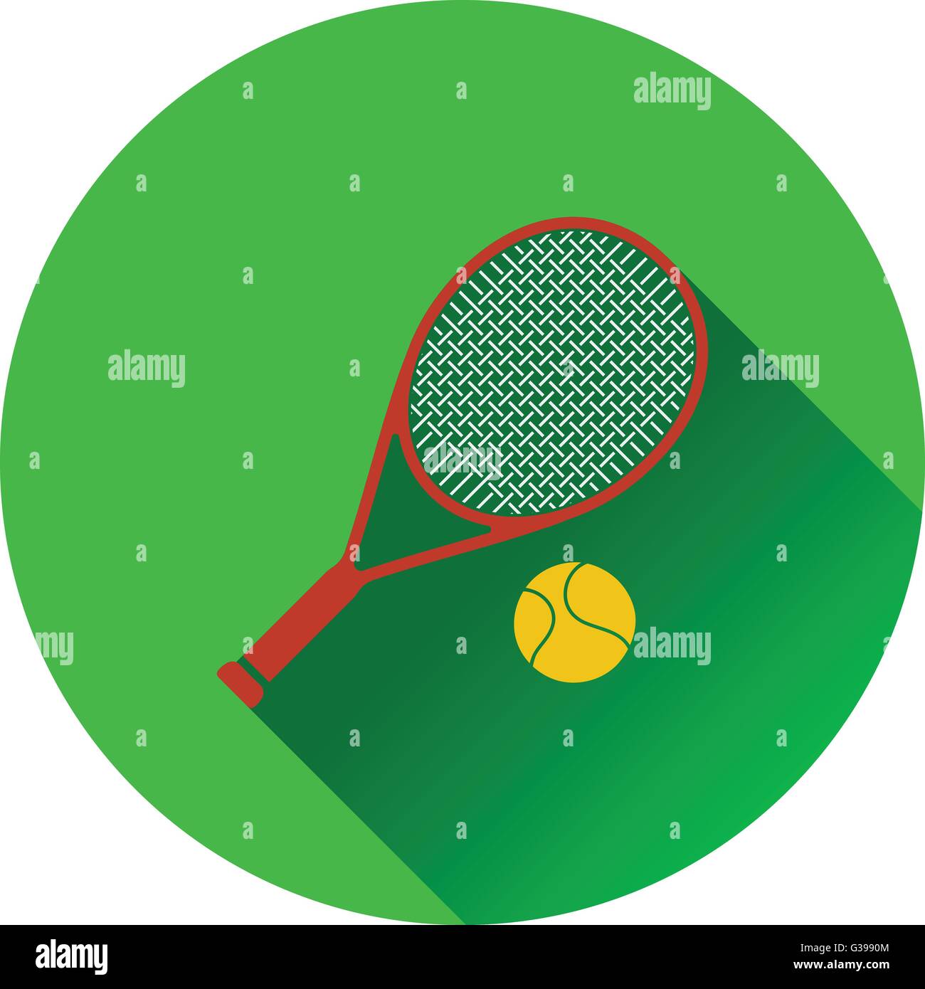 Icon of Tennis rocket and ball . Flat design. Vector illustration Stock ...