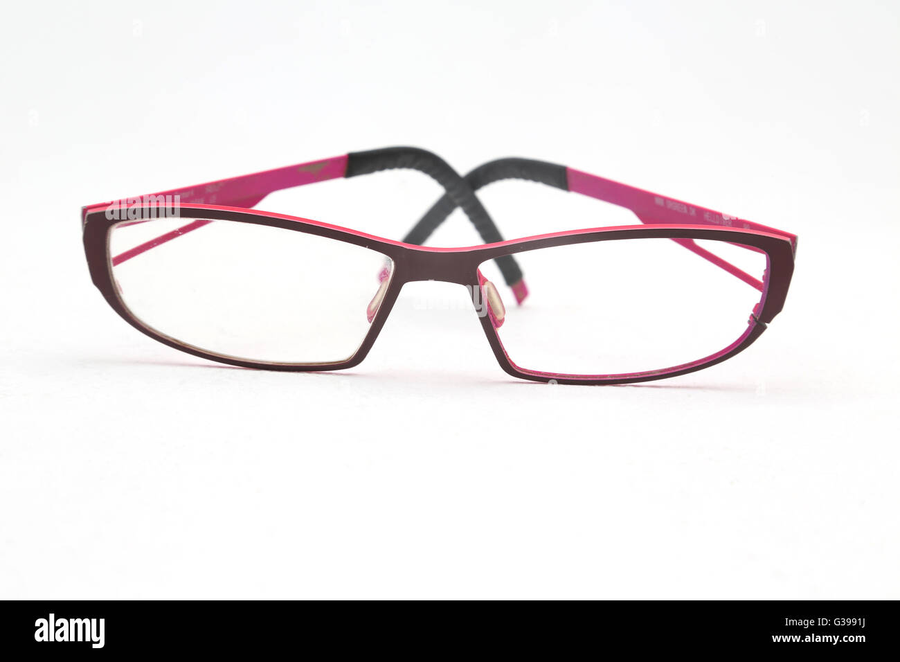 A Pair Of Pink Titanium Glasses Stock Photo