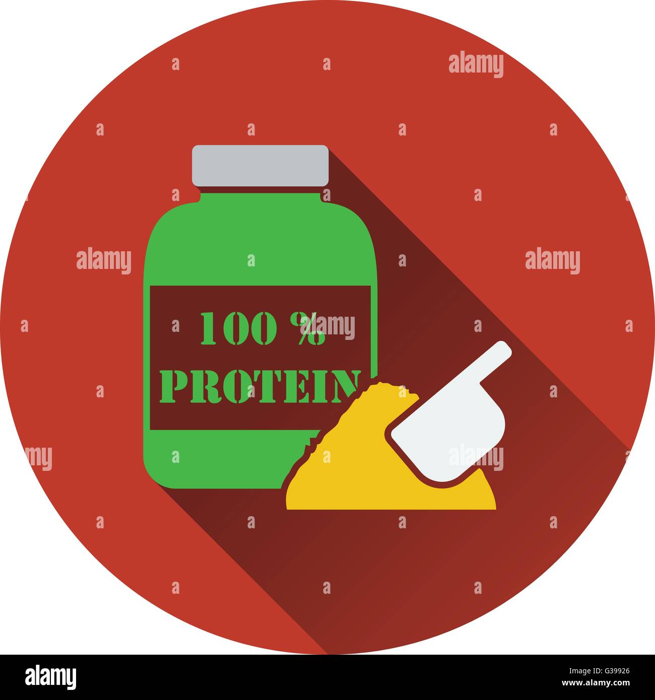 Icon of Protein conteiner. Flat design. Vector illustration Stock ...