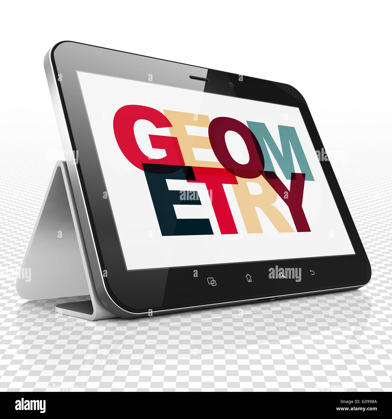 Learning concept: Tablet Computer with Geometry on display Stock Photo ...