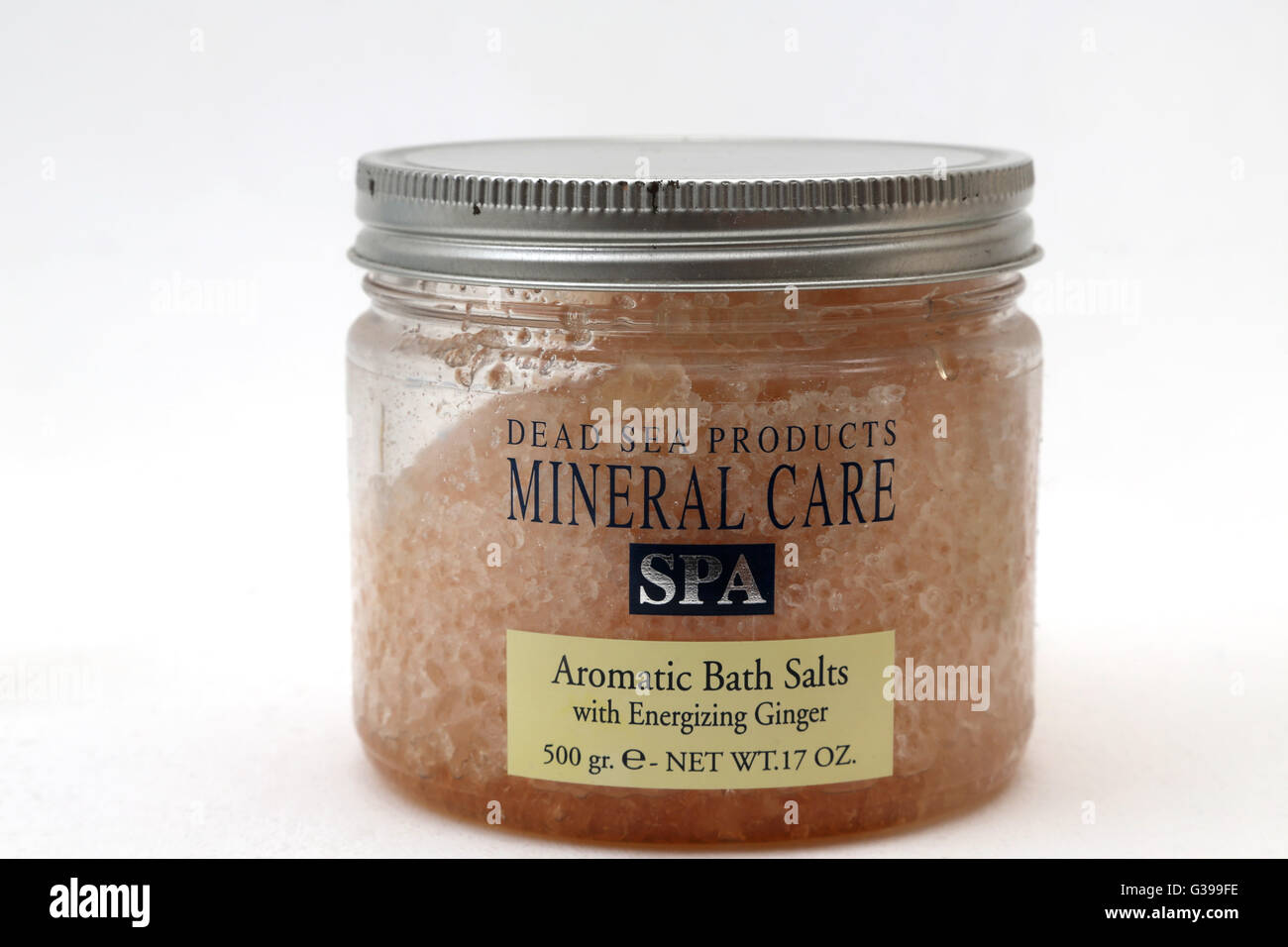 Dead Sea Products Mineral Care Spa Bath Salts With Ginger Stock Photo Alamy
