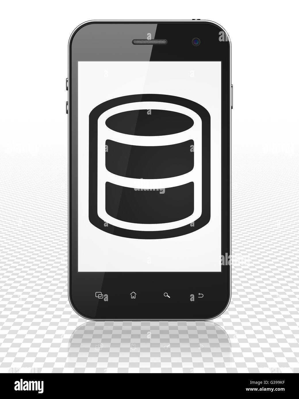 Software concept Smartphone with Database on display Stock Photo Alamy