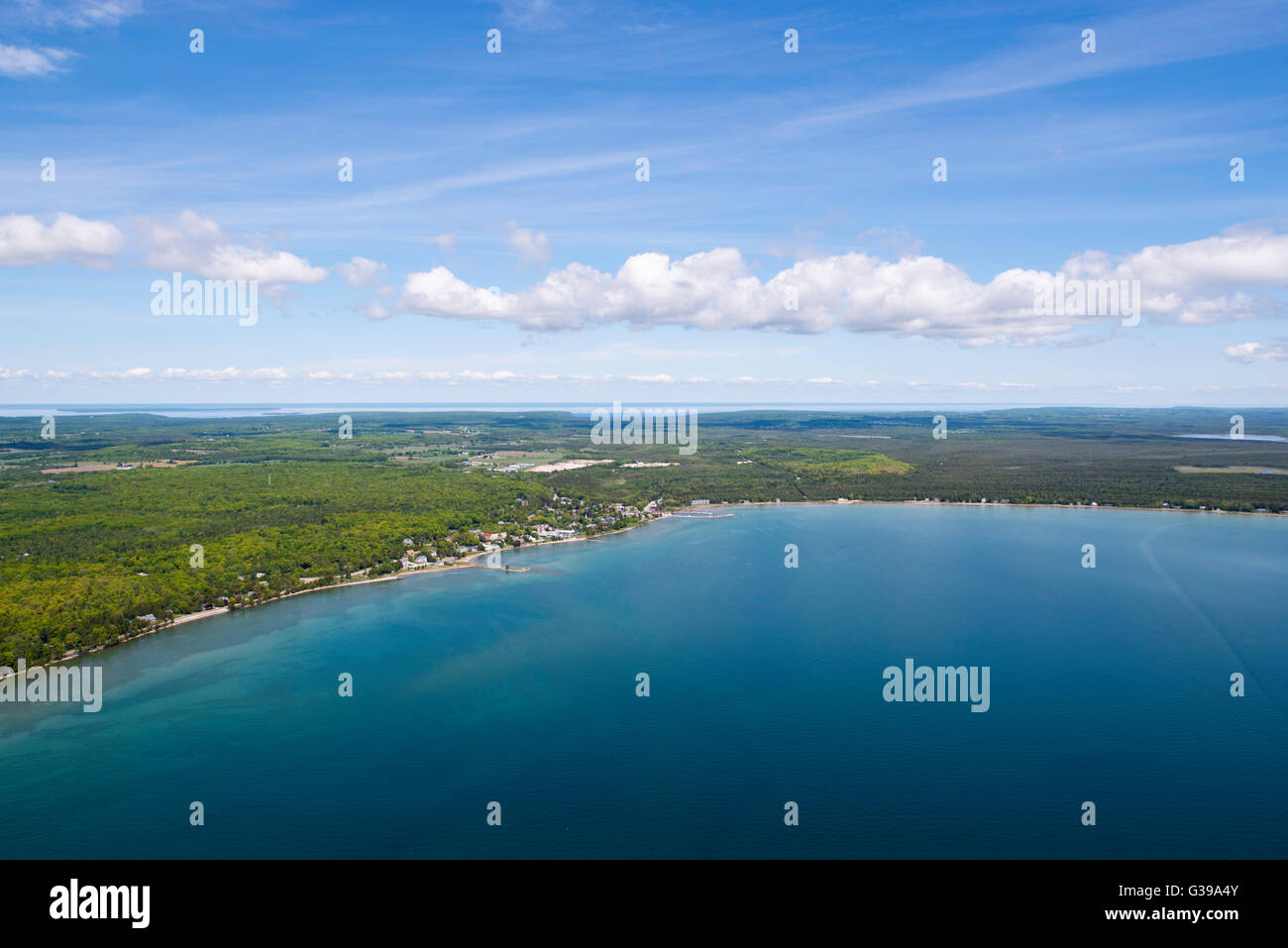 Aerial view of Baileys Harbor, Door County, Wisconsin Stock Photo Alamy
