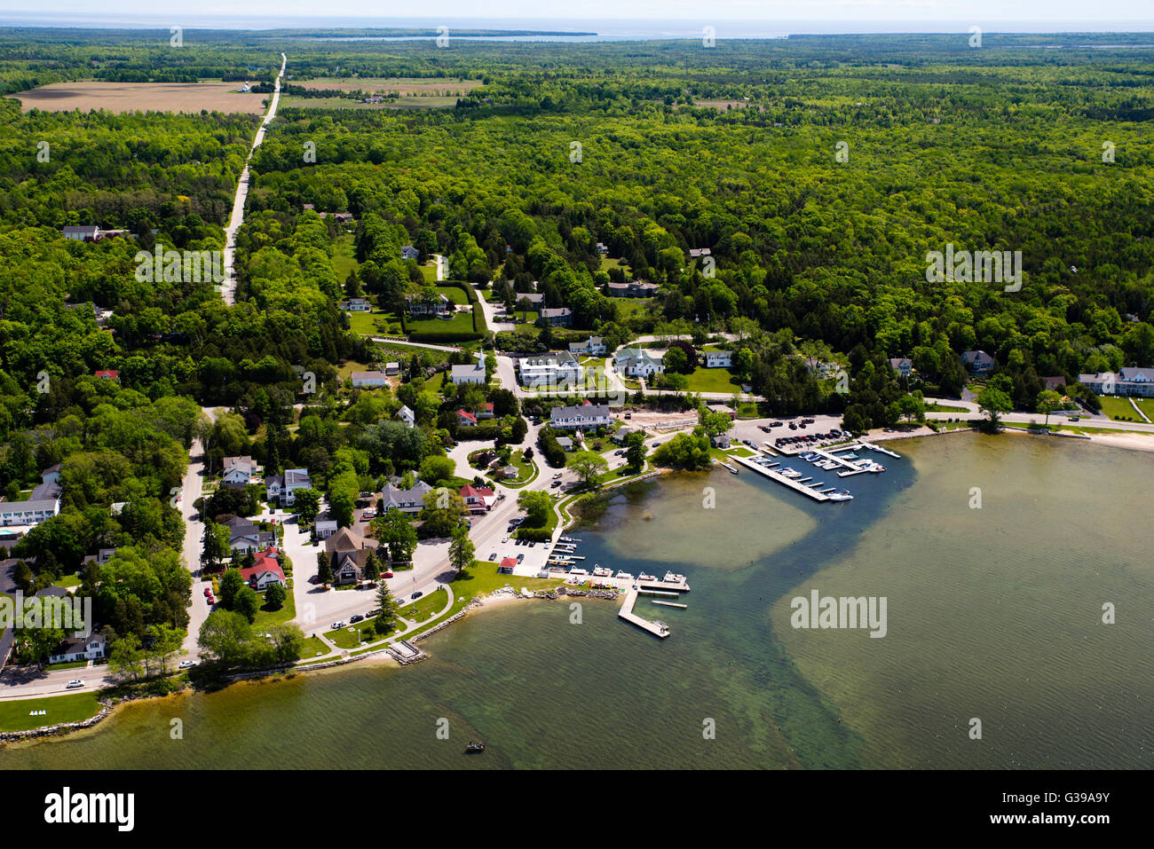 Aerial view ephraim door county hires stock photography and images Alamy