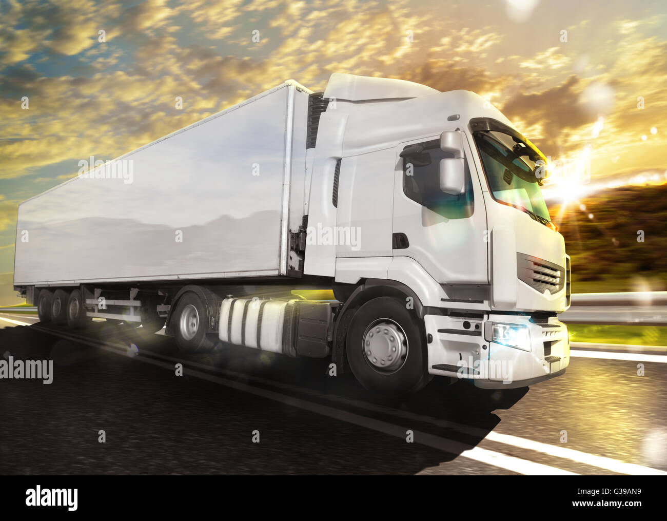 Truck transport Stock Photo