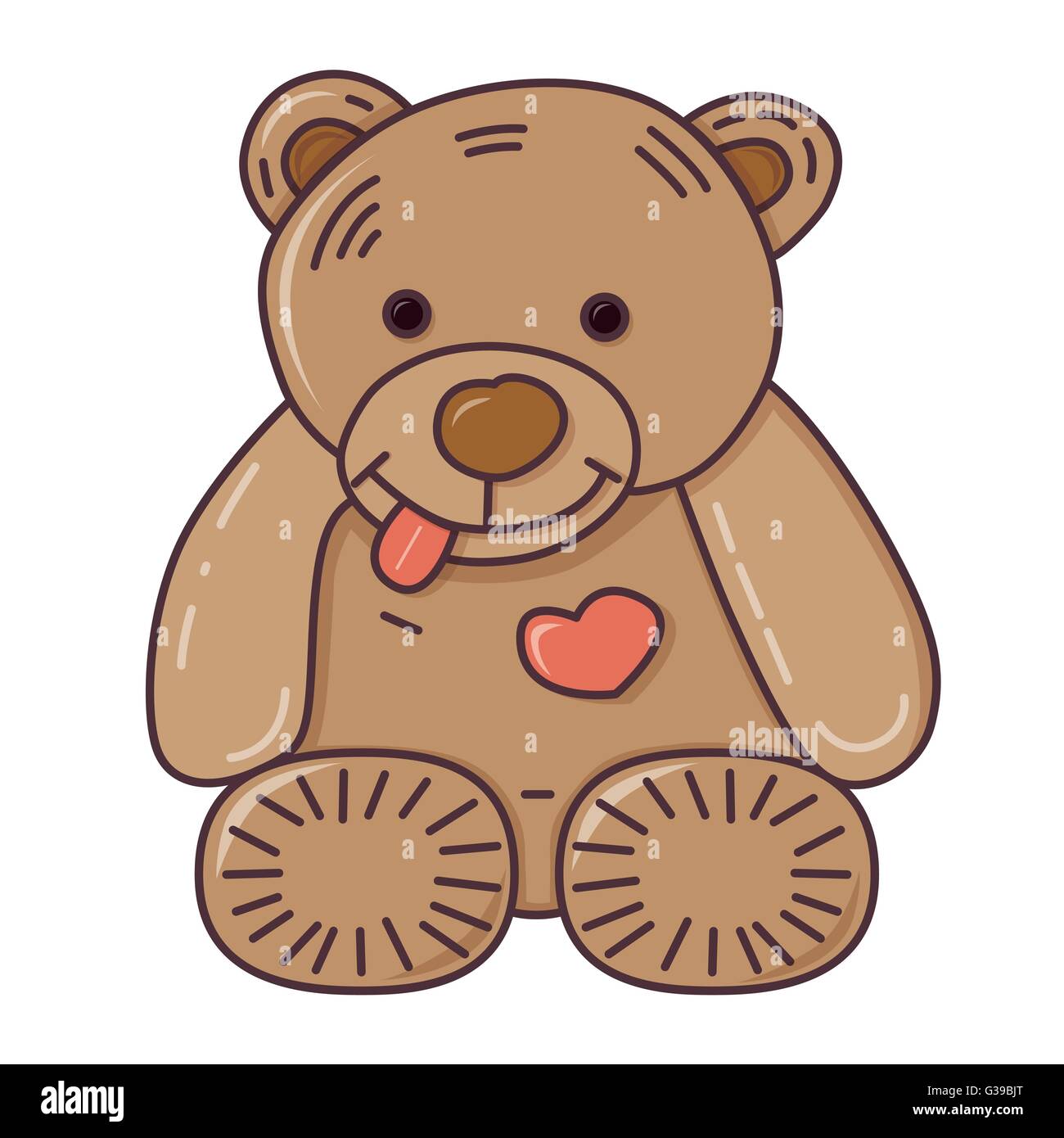 Teddy bear plush seamless pattern Royalty Free Vector Image