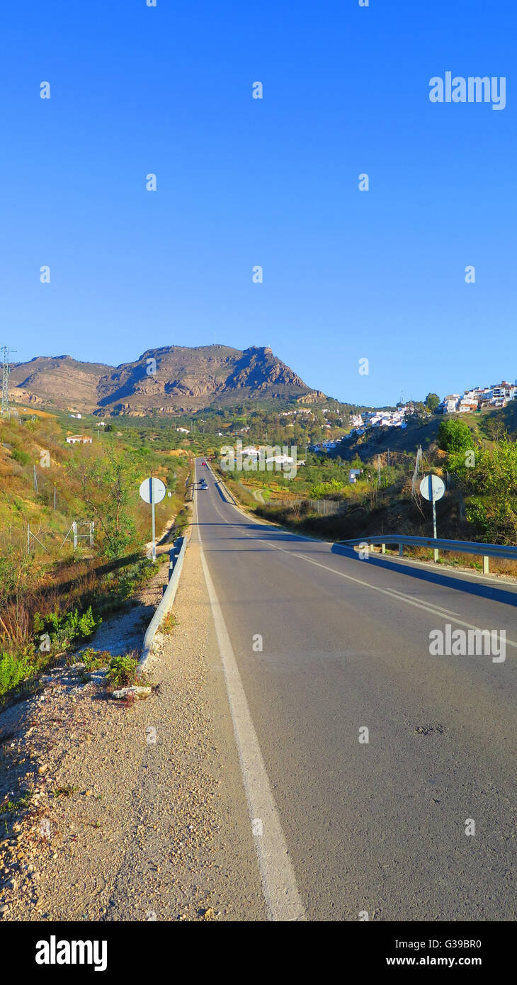 Alora Village New Access Road, Andalusia, Spain Stock Photo