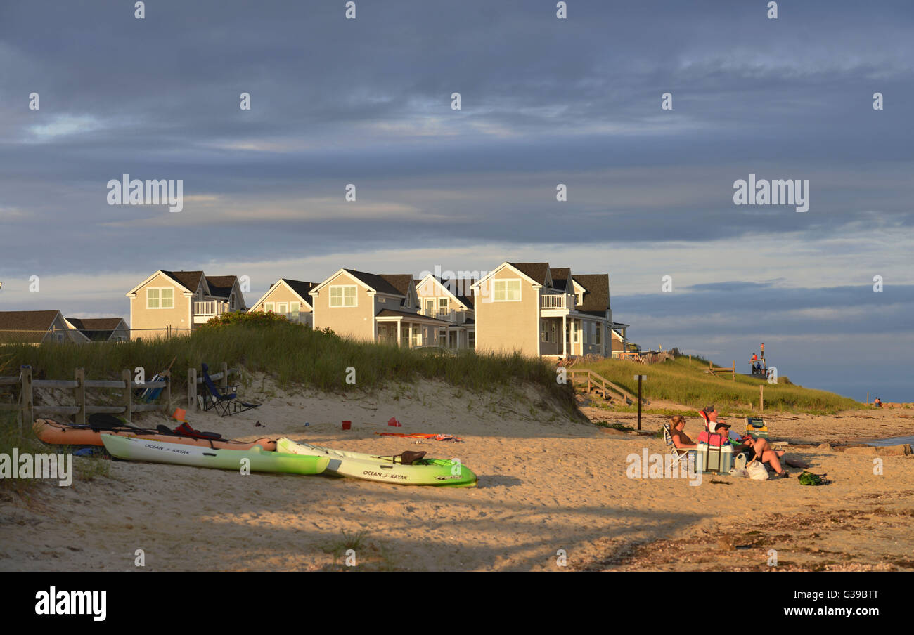 Houses, Dennis Port, Cape Cod, Massachusetts, USA Stock Photo