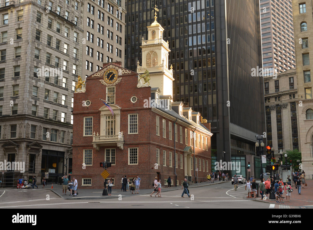 Old State House, Washington Street, Boston, Massaschusetts, USA Stock Photo