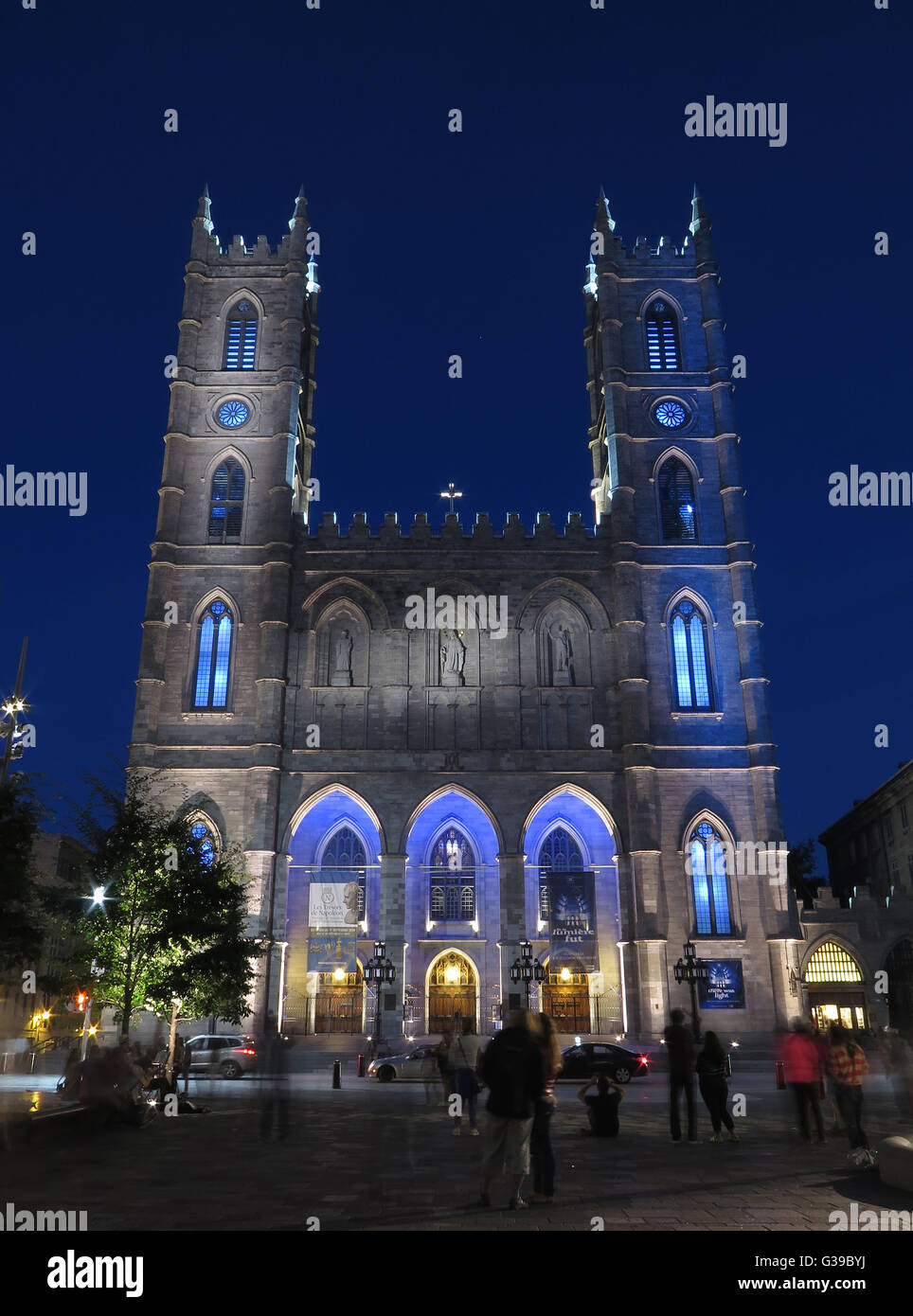 Church, Notre Dame, Rue NotreDame, Montreal, Quebec, Canada Stock