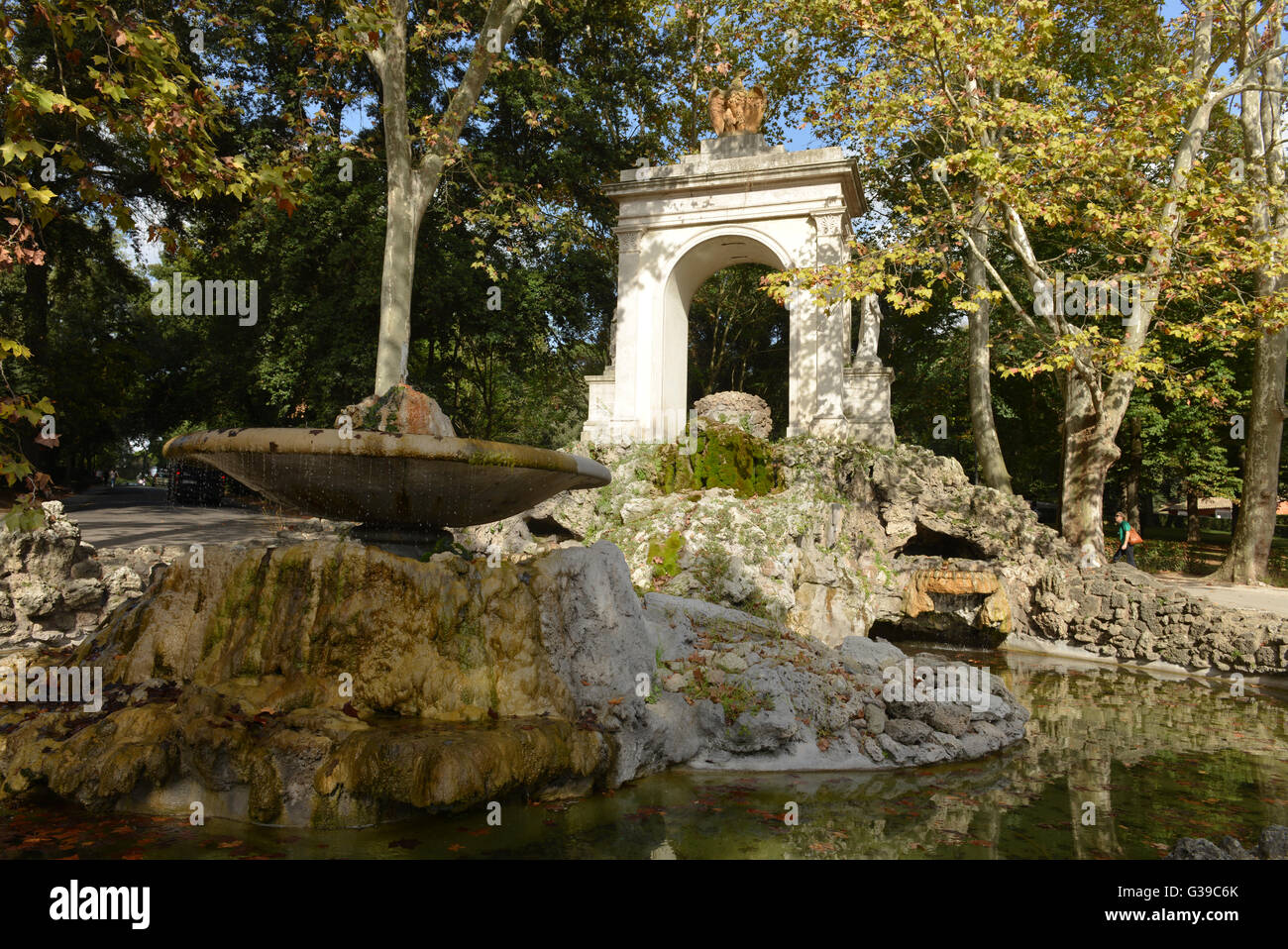 Brunnen Fontane del Fiocco, Park, Villa Borghese, Rom, Italien Stock ...