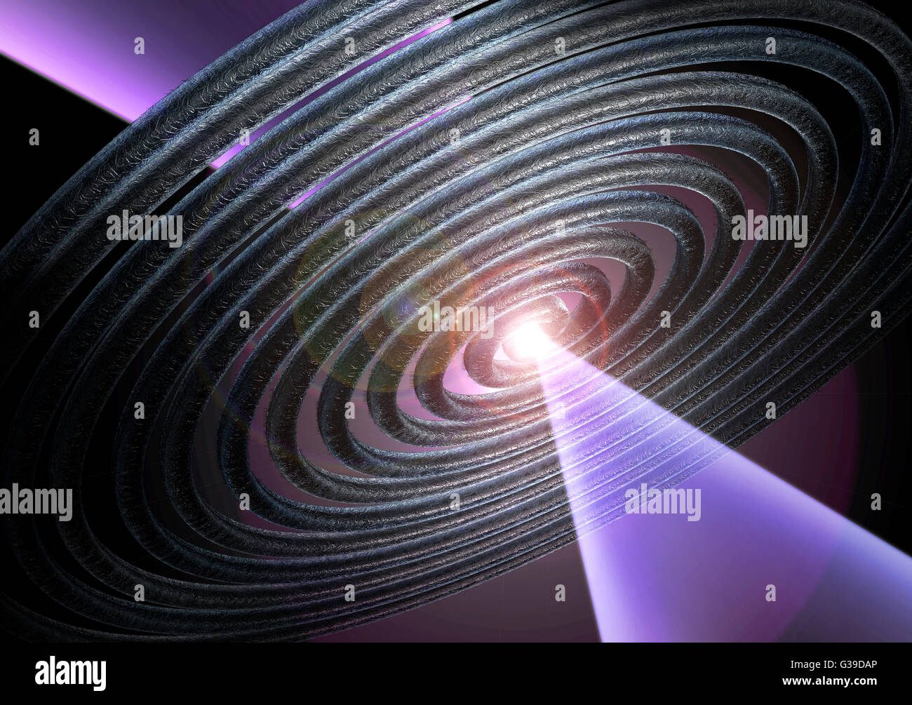 illustration of Gravitational Waves. Stock Photo