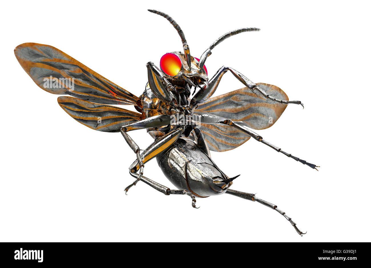 Knoglemarv Bungalow patrice metal robot insect isolated on white with clipping path, 3D illustration  Stock Photo - Alamy
