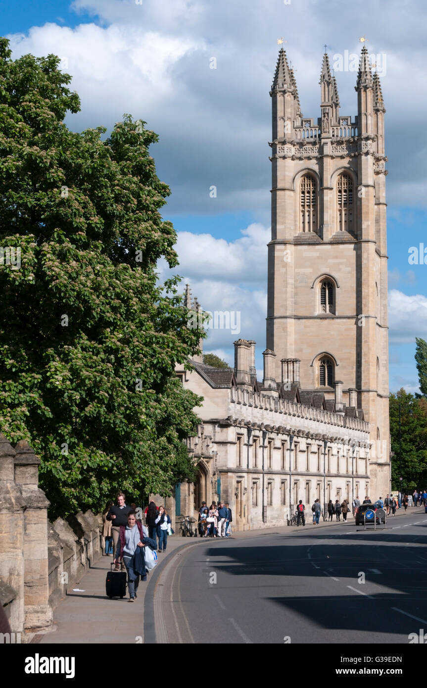 The Great Tower of Magdalen College. Stock Photo