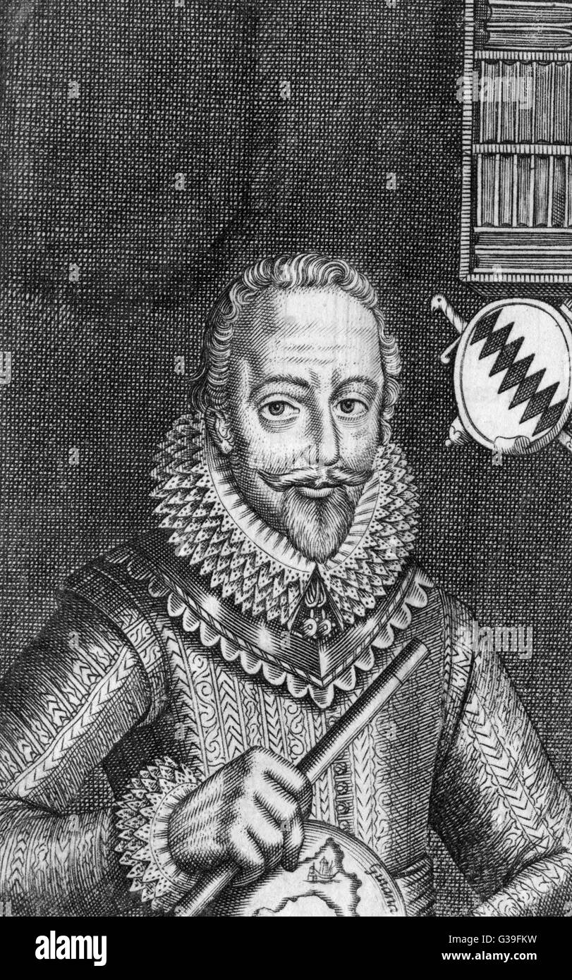 sir WALTER RALEIGH          Date: 1554 - 1618 Stock Photo