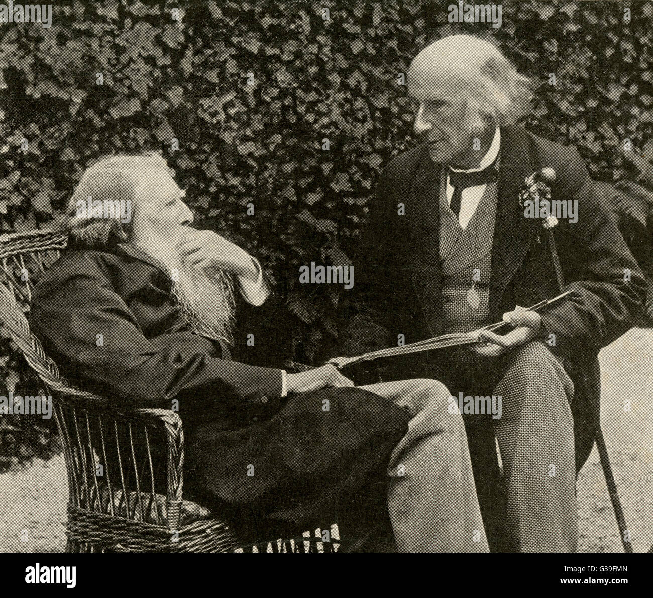 JOHN RUSKIN English art critic and writer in old age, sitting in his