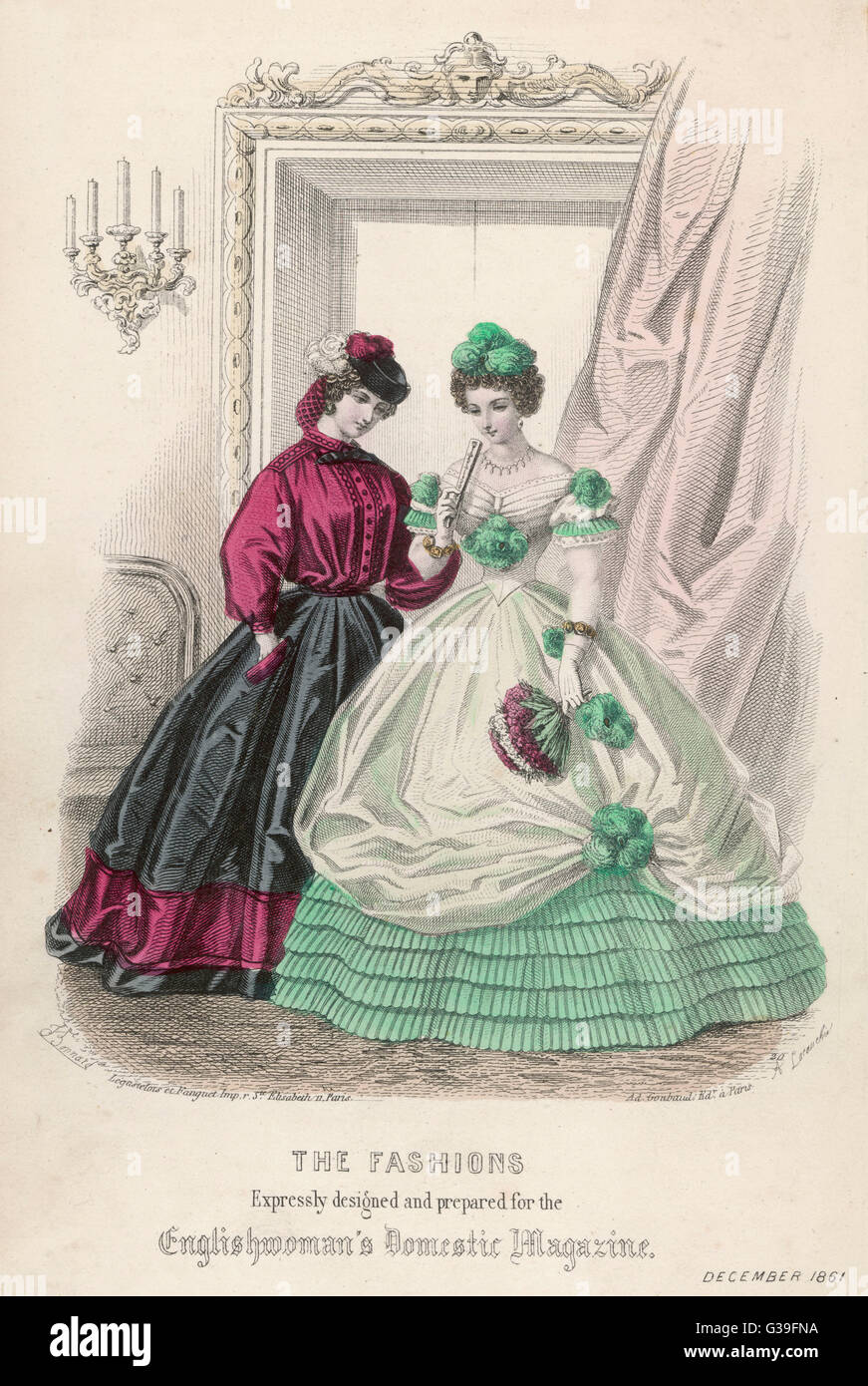 Victorian woman hat 1861 hi-res stock photography and images - Alamy