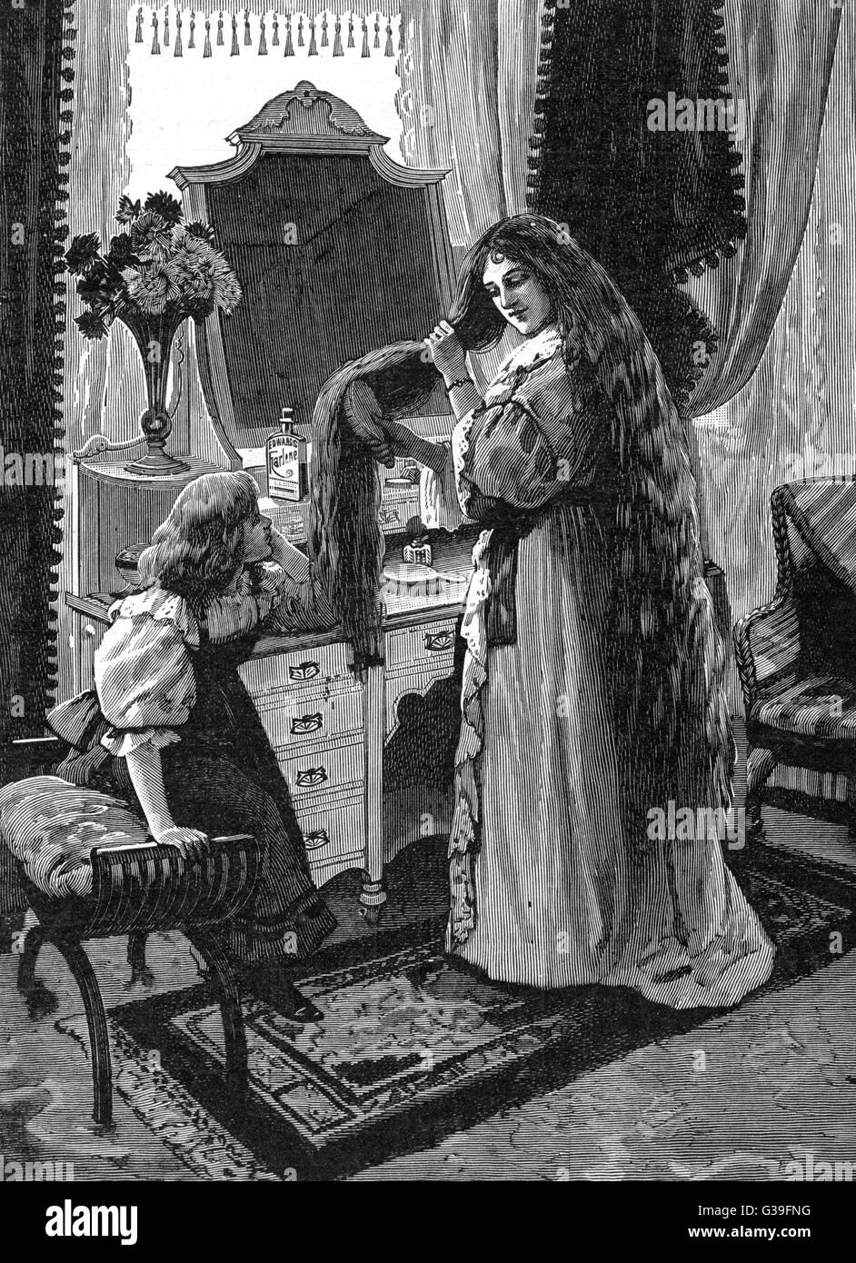 Advert for Edwards' Harlene for hair 1897 Stock Photo