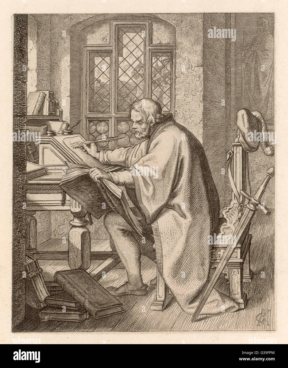 LUTHER AT THE WARTBURG Stock Photo - Alamy