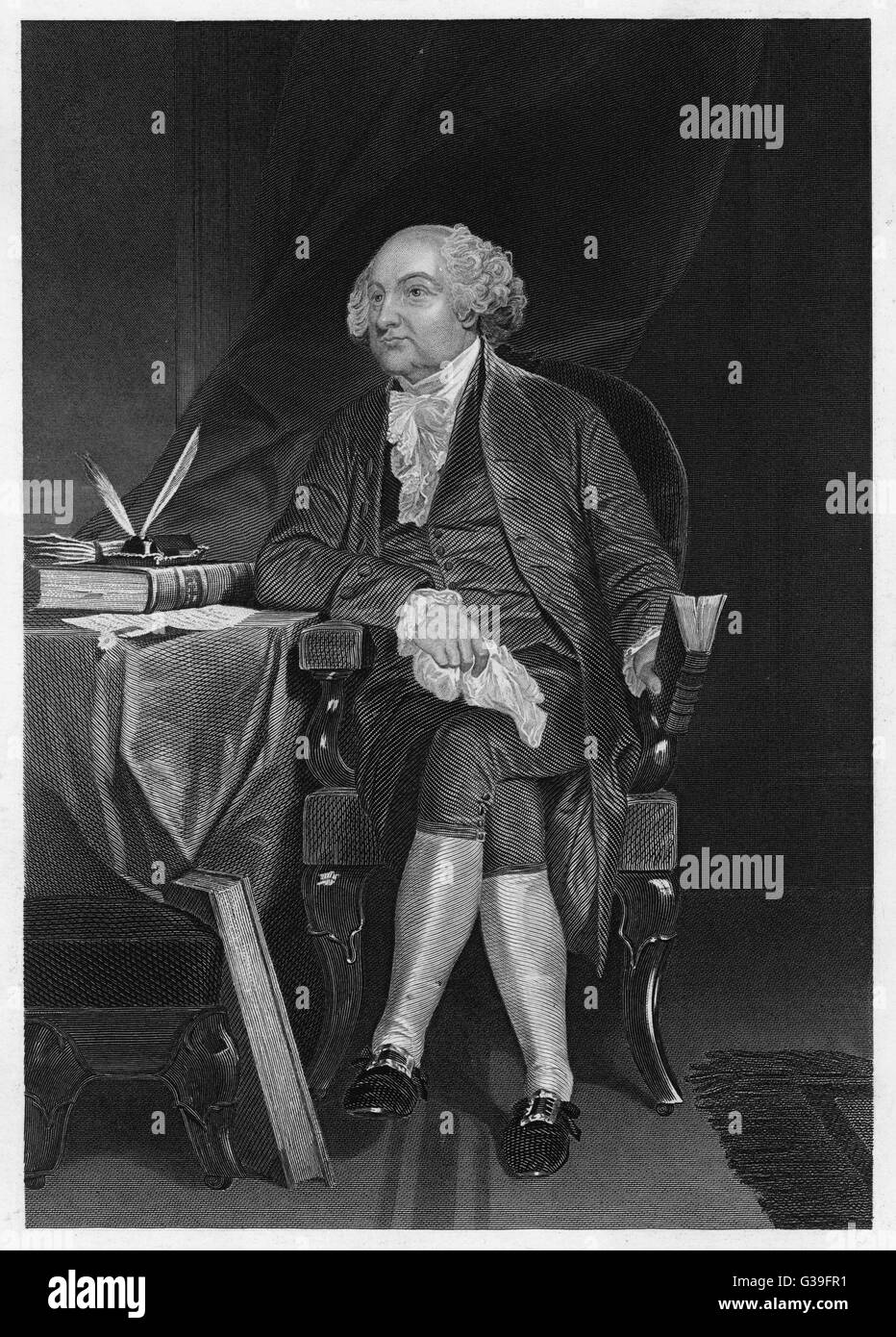 JOHN ADAMS  American statesman, second President of the United States      Date: 1735 - 1826 Stock Photo