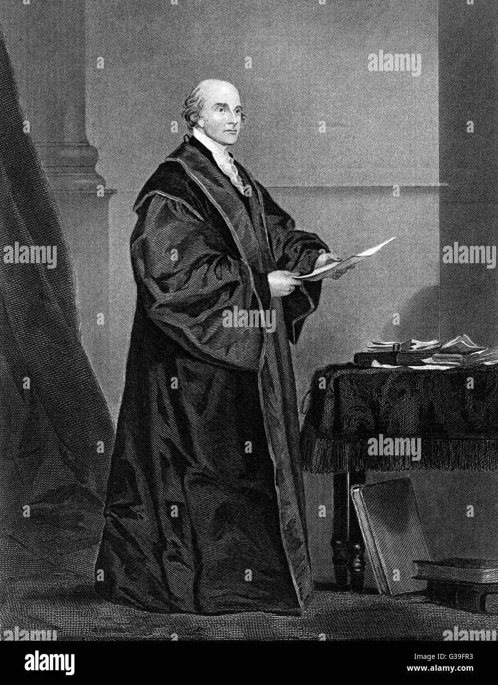 JOHN JAY  American statesman, first  Chief Justice of the United  States      Date: 1745 - 1829 Stock Photo