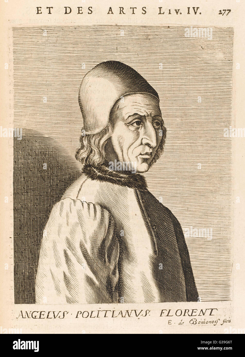 ANGELO POLIZIANO  Italian scholar        Date: 1454 - 1494 Stock Photo