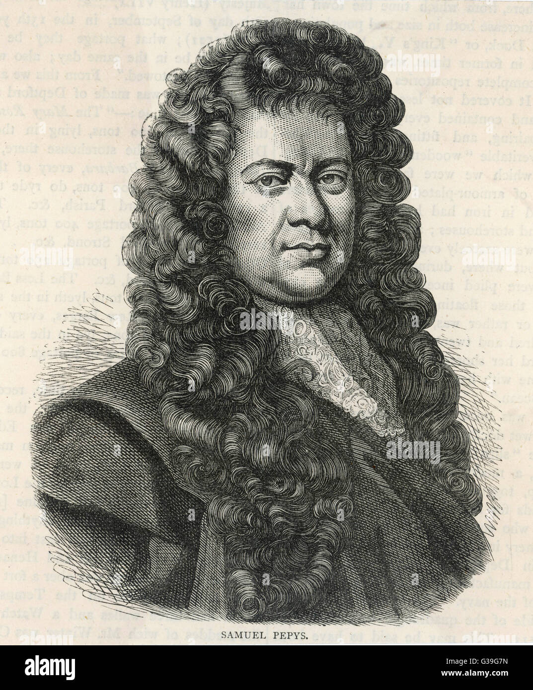 SAMUEL PEPYS  Statesman and diarist        Date: 1633 - 1703 Stock Photo