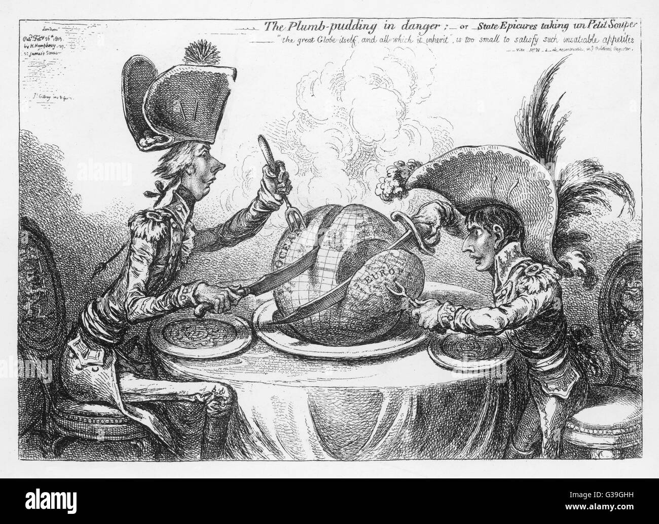 'The Plumbpudding in danger' Napoleon and Pitt carve up the world at