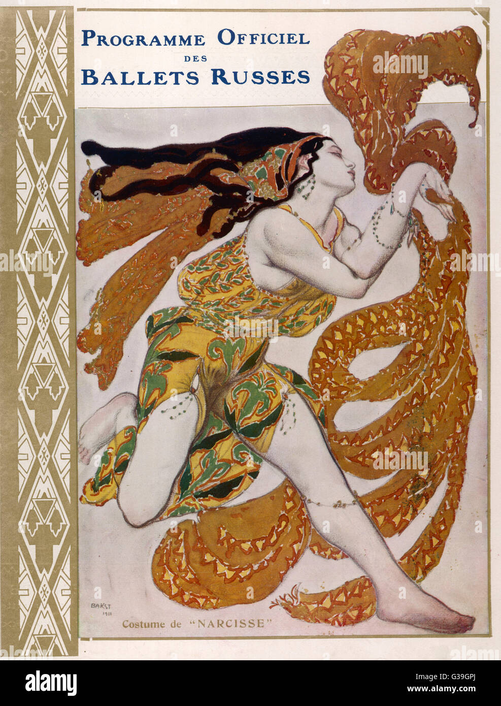 NARCISSE Cover for the offical programme of Narcisse Date 1911 Stock